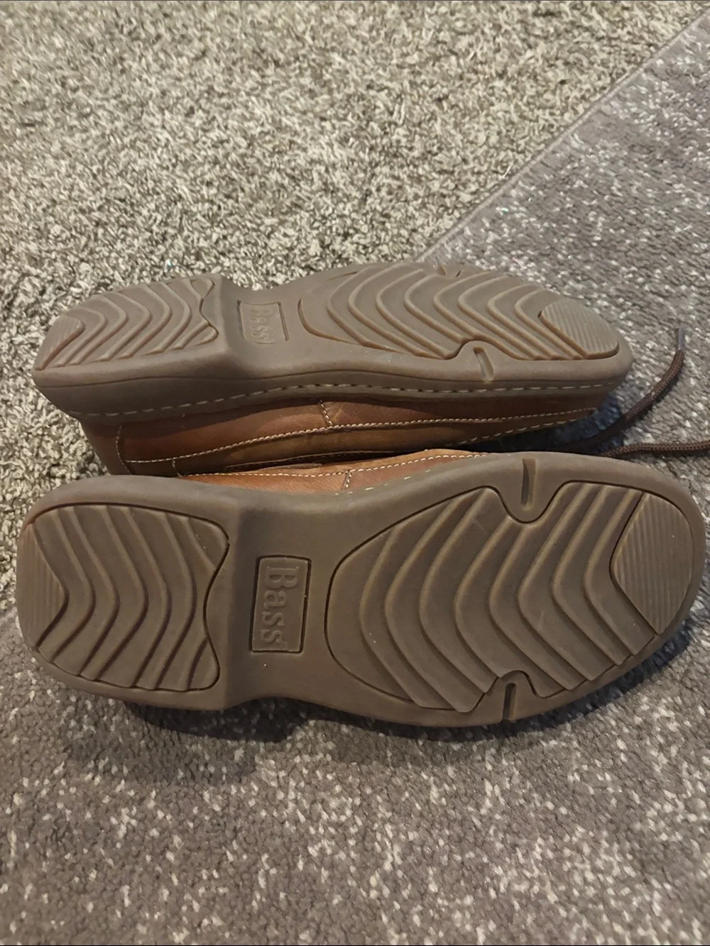 Bass Men’s Brown Leather Lace-Up Boat Shoes